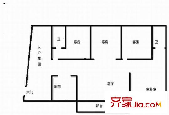 長富廣場 3室 戶型圖