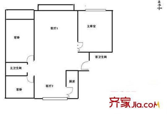長(zhǎng)富廣場(chǎng) 3室 戶型圖