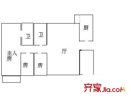 太平廣場花園 3室 戶型圖