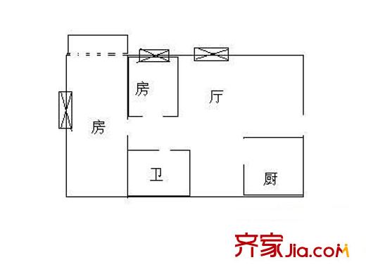 太平廣場(chǎng)花園 2室 戶型圖