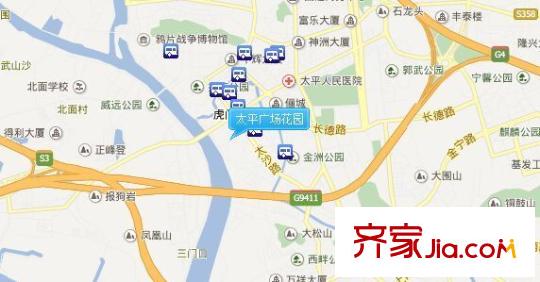 太平廣場(chǎng)花園交通圖 