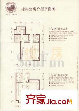 萬科城市高爾夫花園 1室1廳戶型圖