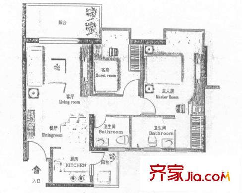 麗景花園三期    戶型圖