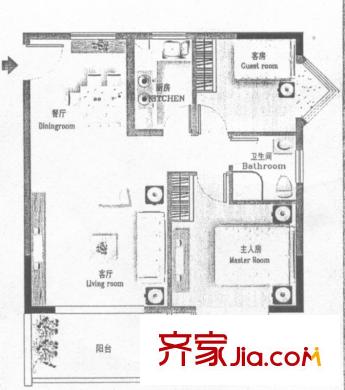 麗景花園三期    戶型圖