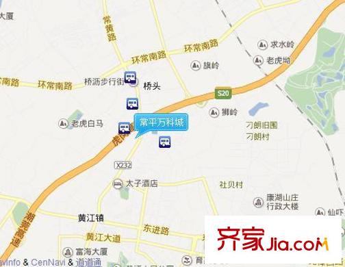 常平萬科城交通圖  