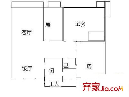 新安大廈 3室 戶型圖