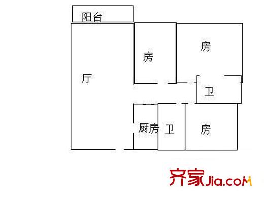 新安大廈 3室 戶型圖