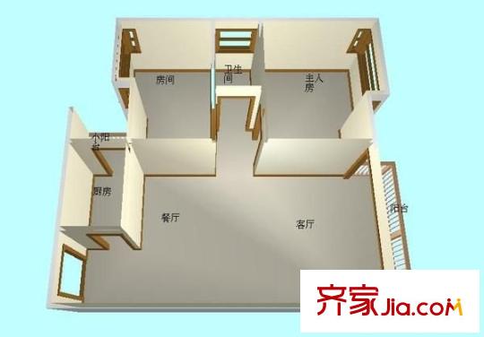 長安花園 2室 戶型圖