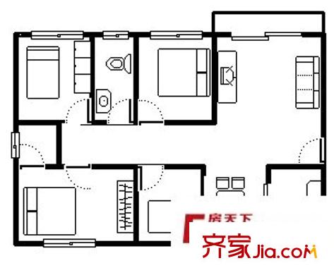 東泰花園康怡居 4室 戶型圖