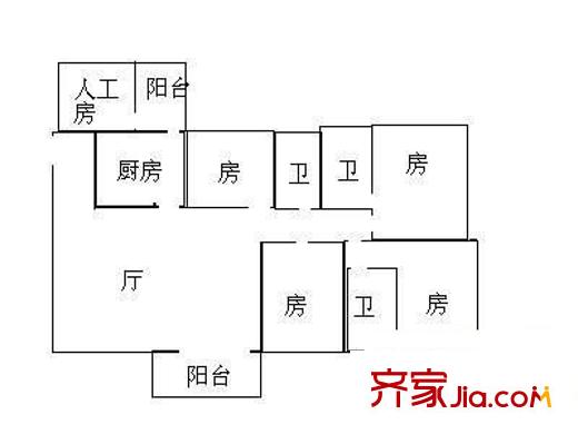 海岸國(guó)際 4室 戶型圖