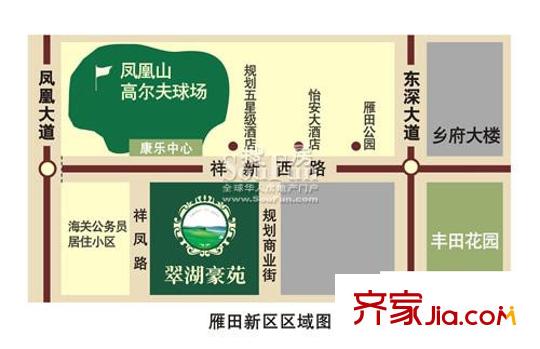 翠湖豪苑交通圖區(qū)域圖