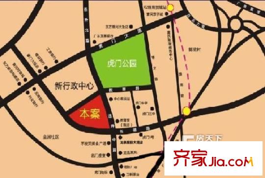 虎門國際購物中心交通圖 