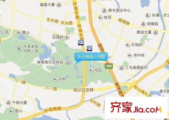 宏遠(yuǎn)御庭山別墅交通圖 