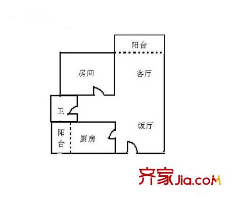 橄欖園 1室 戶型圖