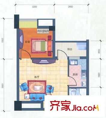 公園?上座戶型圖東苑花園  1室 戶型圖 1室1廳1衛(wèi)1廚