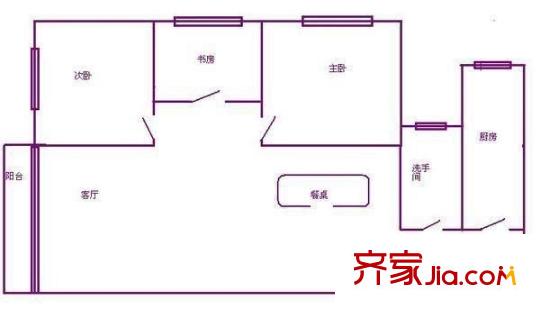 常平萬科城 3室 戶型圖