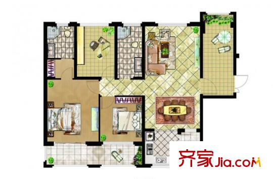 福興樓3室2廳2衛(wèi)