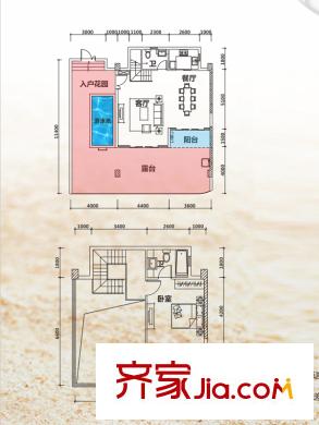 東能銀灘碧海間 1室1廳2衛(wèi)1廚