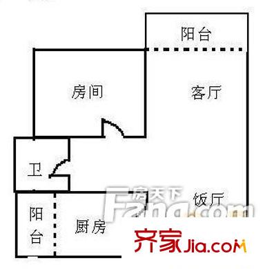 長(zhǎng)安逸和國(guó)際公館戶型圖戶型圖 1室2廳 1室2廳1衛(wèi)1廚