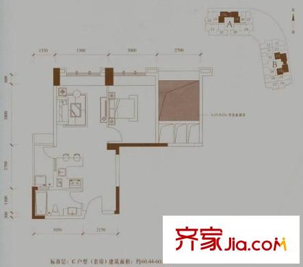 長(zhǎng)安逸和國(guó)際公館戶型圖戶型圖 2室1廳 2室1廳1衛(wèi)1廚