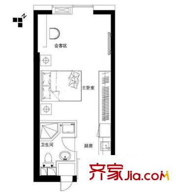 春暉園 1室 戶型圖