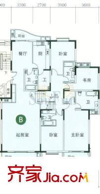 太和城市花園 5室 戶型圖