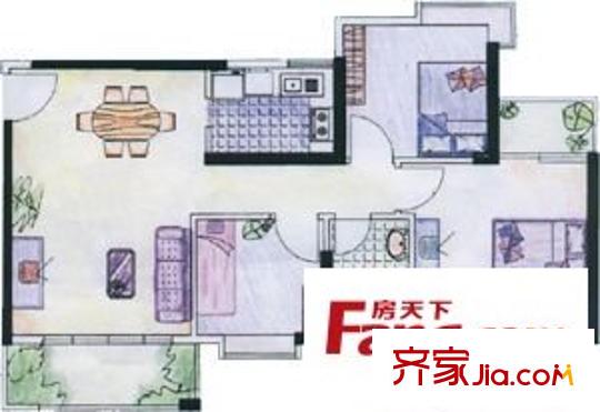 太和城市花園 6室 戶型圖