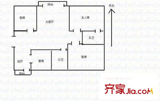 富怡物業(yè) 3室 戶型圖