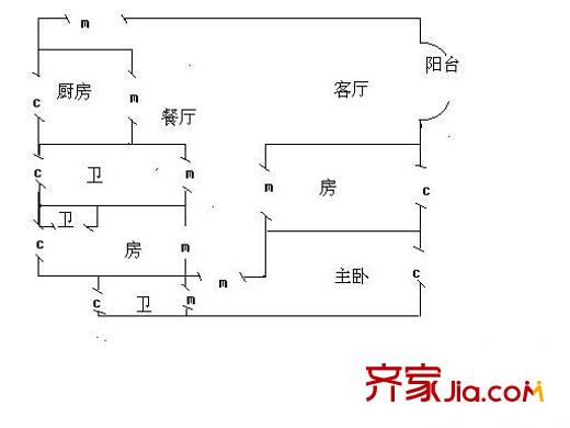 富怡物業(yè) 3室 戶型圖