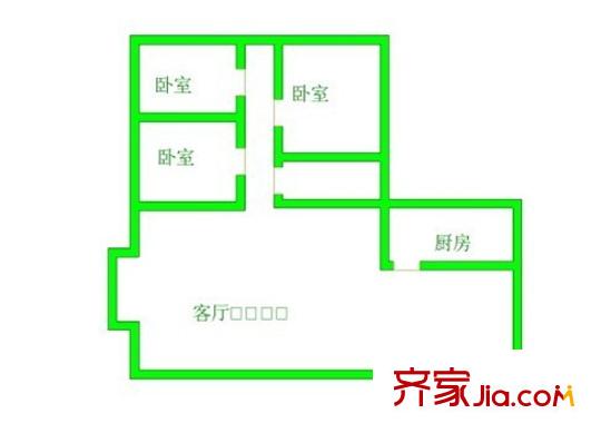 金龍大廈(石龍)戶型圖金龍大廈(石龍)  3室 戶型圖 3室2廳1衛(wèi)1廚