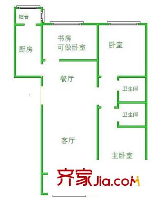 金龍大廈(石龍)戶型圖金龍大廈(石龍)  3室 戶型圖 3室2廳1衛(wèi)1廚