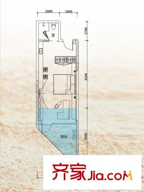 東能銀灘海夢居 1室1衛(wèi)
