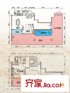 東能銀灘蔚藍宅 1室2廳2衛(wèi)1廚