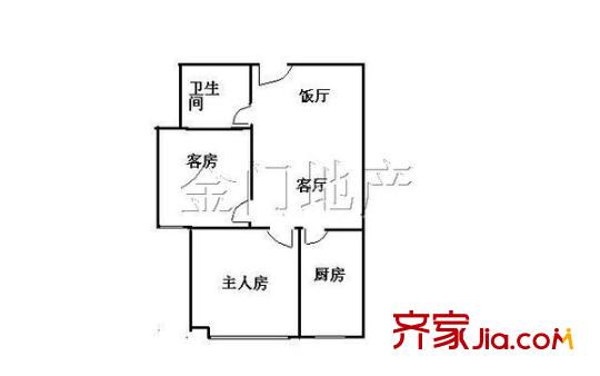 塹頭住宅 1室 戶型圖