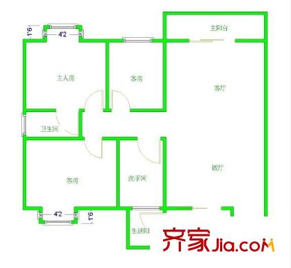 嘉寶樓 3室 戶型圖