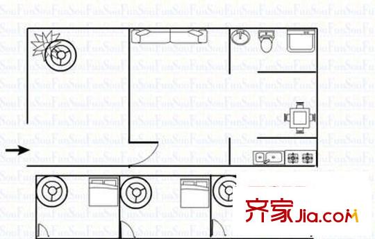 鳳凰城 3室 戶型圖