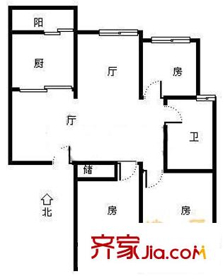 沙田鎮(zhèn)私人住宅  3室 戶型圖