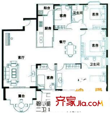 沙田鎮(zhèn)私人住宅  5室 戶型圖