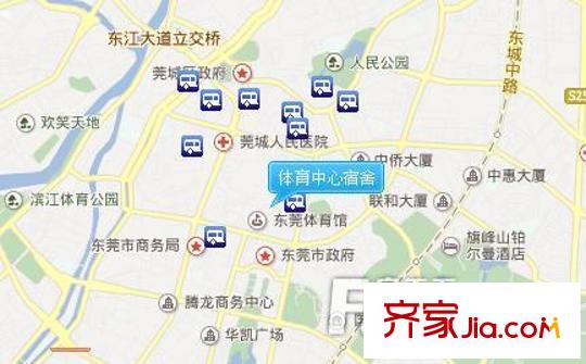 體育中心宿舍交通圖 