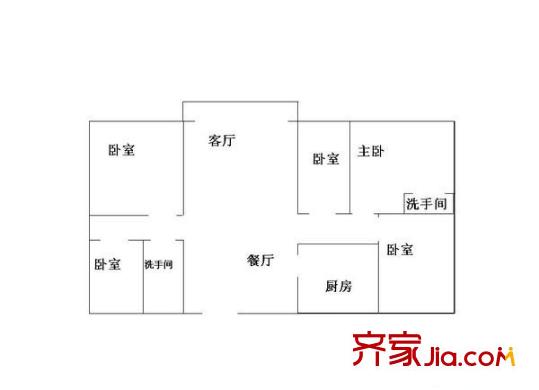 太和城市花園 5室 戶型圖
