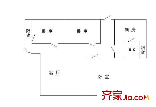 富怡物業(yè) 3室 戶型圖