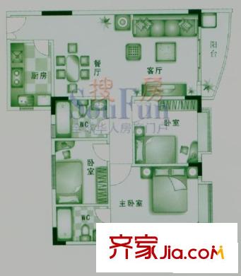 主山住宅區(qū) 5室 戶型圖