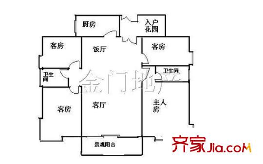 塹頭住宅 1室 戶型圖