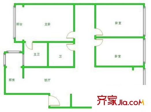 海楊城二期 3室 戶(hù)型圖