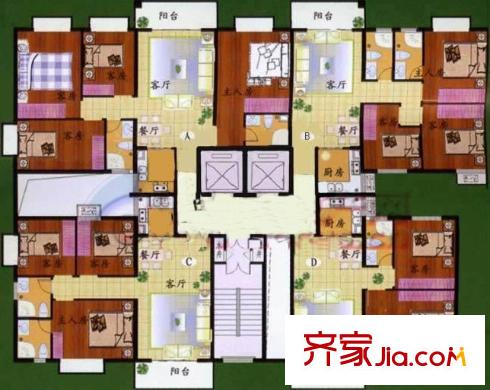 翠怡居住宅戶型圖翠怡居戶型 2室2廳2衛(wèi)1廚