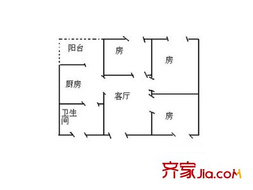 百年興大廈戶型圖百年興 3室 戶型圖 3室2廳2衛(wèi)1廚
