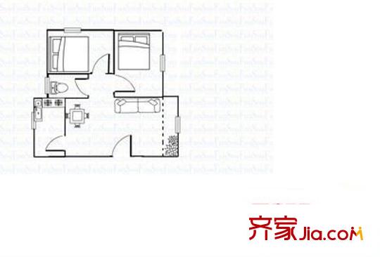 維多利亞花園 2室 戶型圖