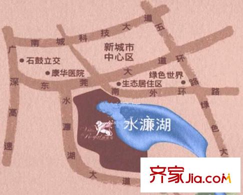 御花苑天平方米灣交通圖