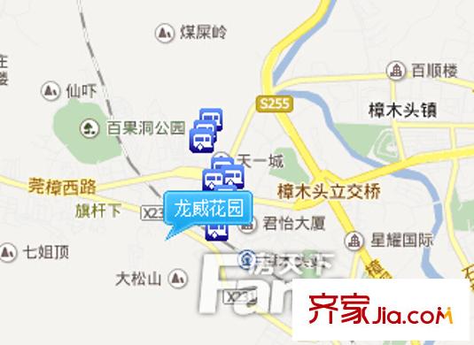 龍威花園交通圖  