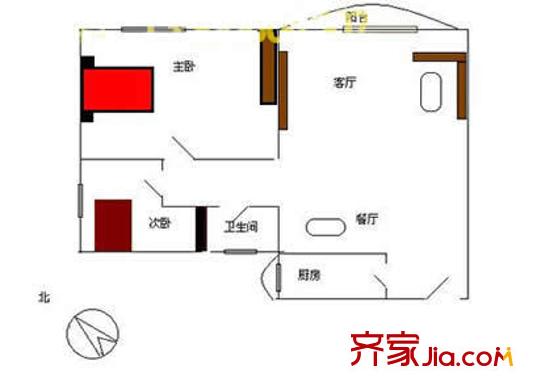 惠如樓 戶型2室2廳
